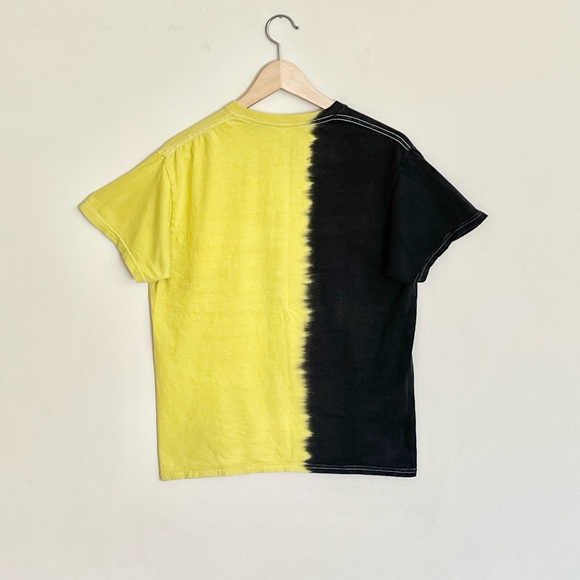 Kill Bill Volume 1 Motorcycle Graphic Split Tie Dye Yellow Black T Shirt Adult M - Picture 6 of 10